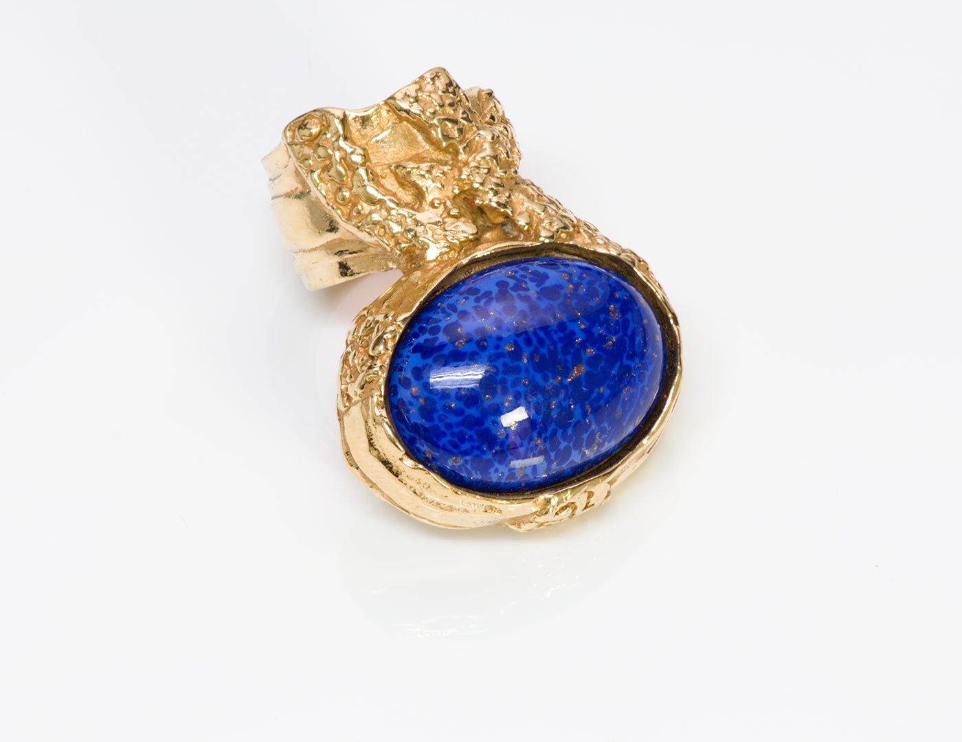 Yves Saint Laurent YSL Arty Blue Glass Ring