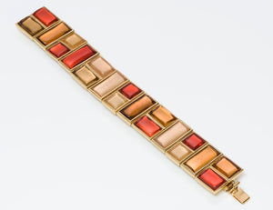 Yves Saint Laurent YSL Mondrian Style Multi Color Poured Glass Bracelet