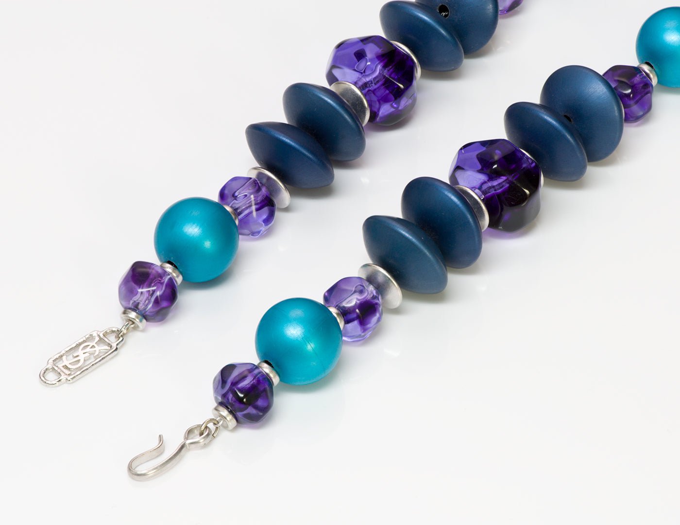 Yves Saint Laurent YSL Purple Beads Necklace