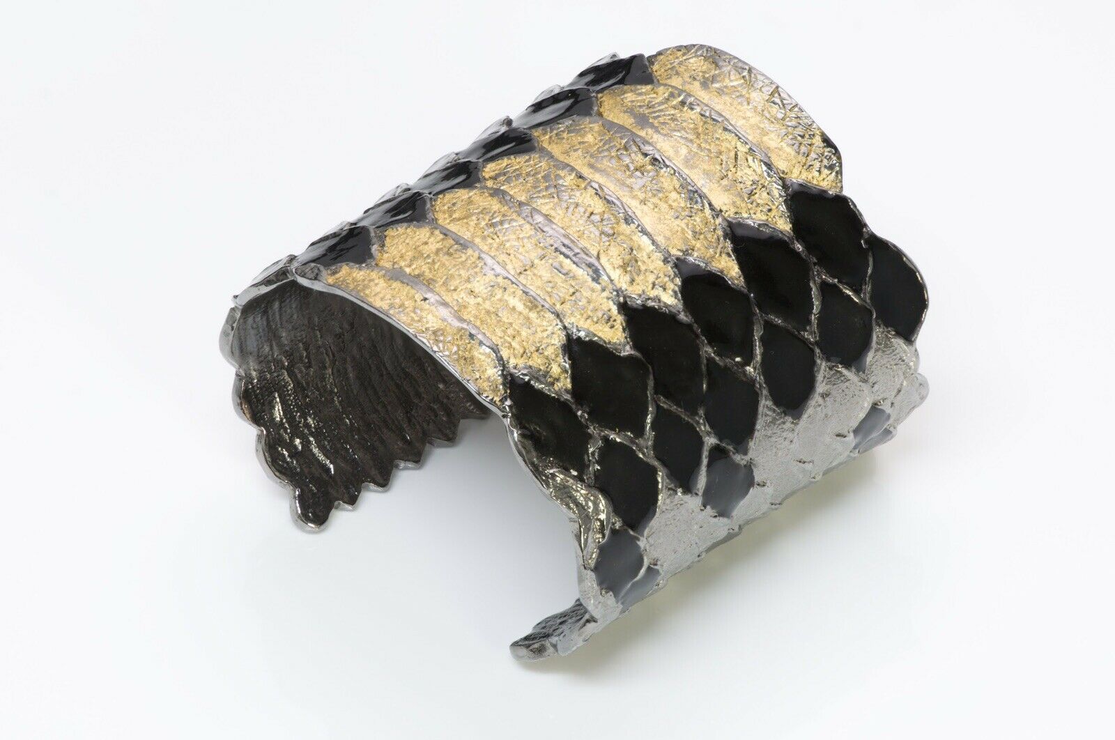 Yves Saint Laurent YSL Snake Enamel Cuff Bracelet